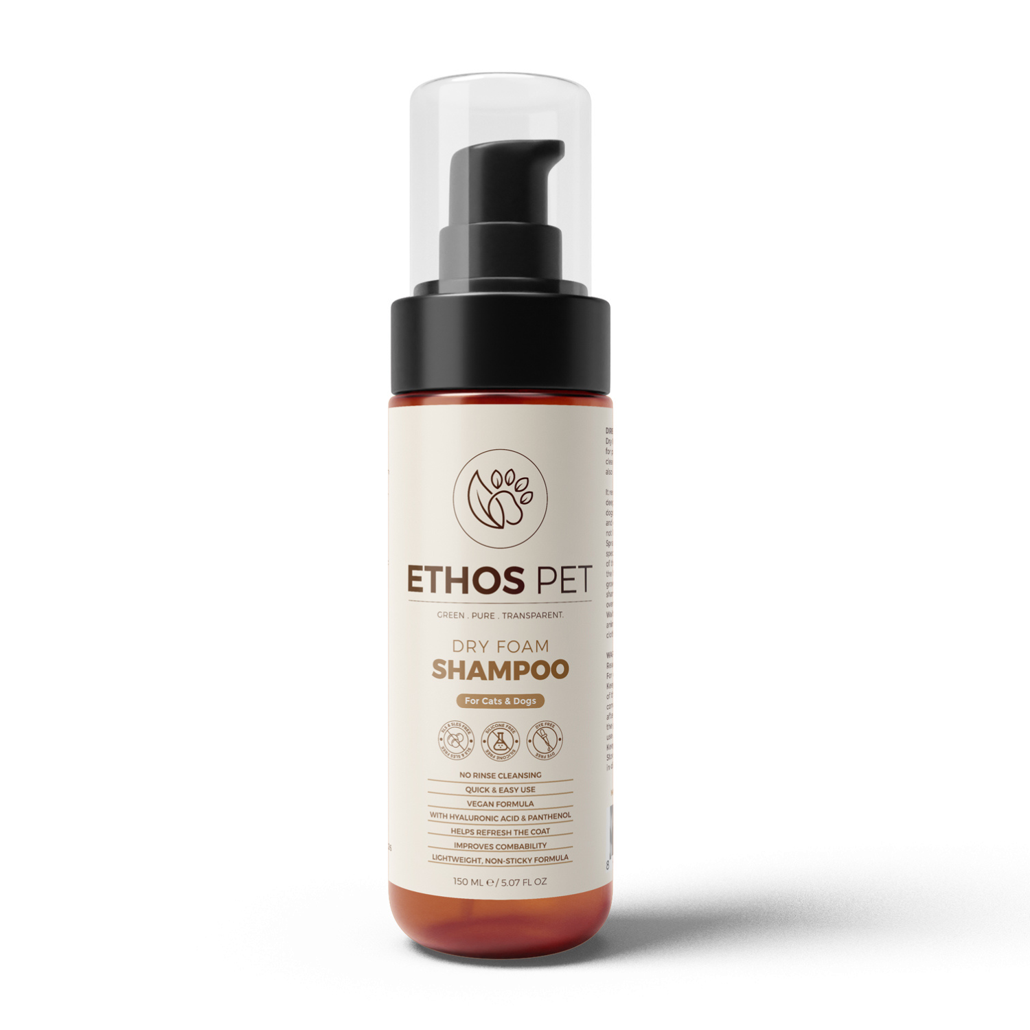 Dry Foam Shampoo — For Cats & Dogs